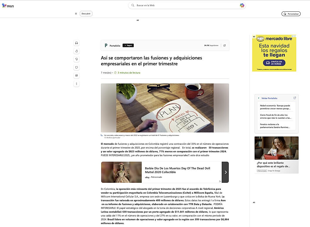 As� se comportaron las fusiones y adquisiciones empresariales en el primer trimestre